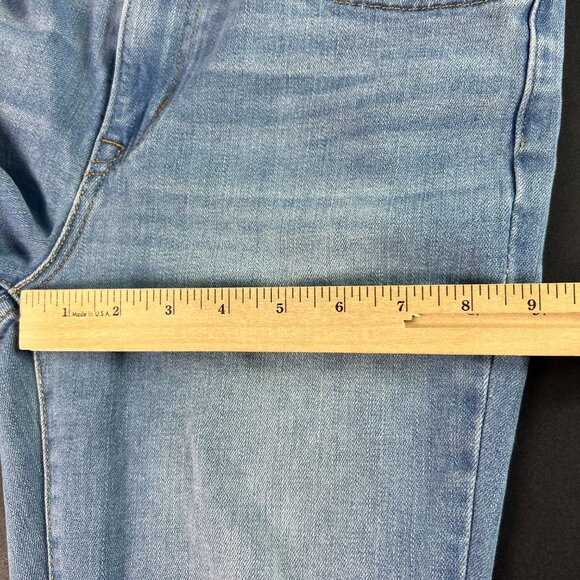 Levi's Jeans Womens 26x30* 726 Flare Mid Rise Blue Faded Distressed Denim Tag 27 - Picture 14 of 16